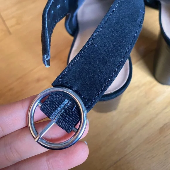 A New Day from Target, Rhea Faux Suede Block Heel, Black, Size 8 - Picture 6 of 7